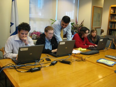 The Public Affairs team at the Consulate General of Israel in New York, 2008